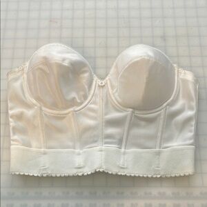 White Strapless Long Line Bra